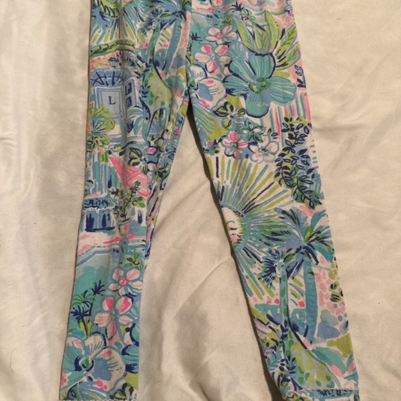 Lilly Pulitzer girls size 4 printed soft leggings pants - Picture 2 of 5